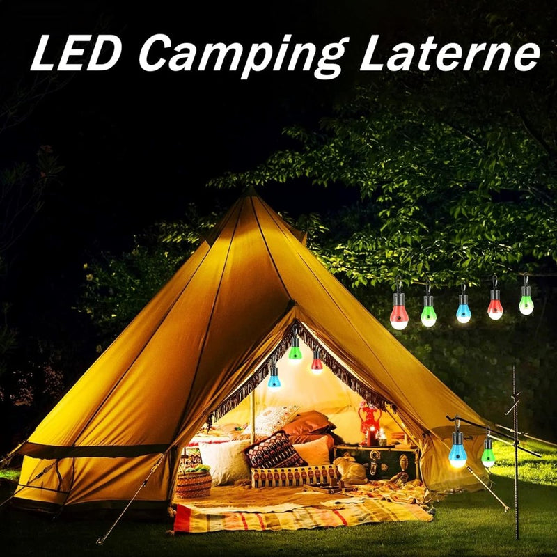 Laad afbeelding in Galerijviewer, Camping Lamp, 4 x LED Camping Lantaarn Batterij-aangedreven Camping Lamp Draagbare Tent Licht Waterdicht Noodverlichting voor Camping - happygetfit.com
