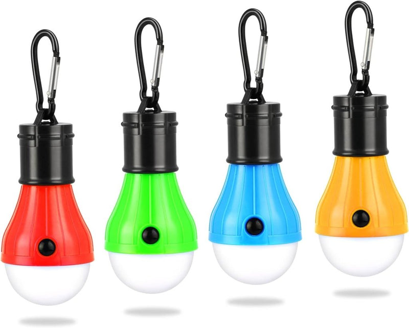 Laad afbeelding in Galerijviewer, Camping Lamp, 4 x LED Camping Lantaarn Batterij-aangedreven Camping Lamp Draagbare Tent Licht Waterdicht Noodverlichting voor Camping - happygetfit.com
