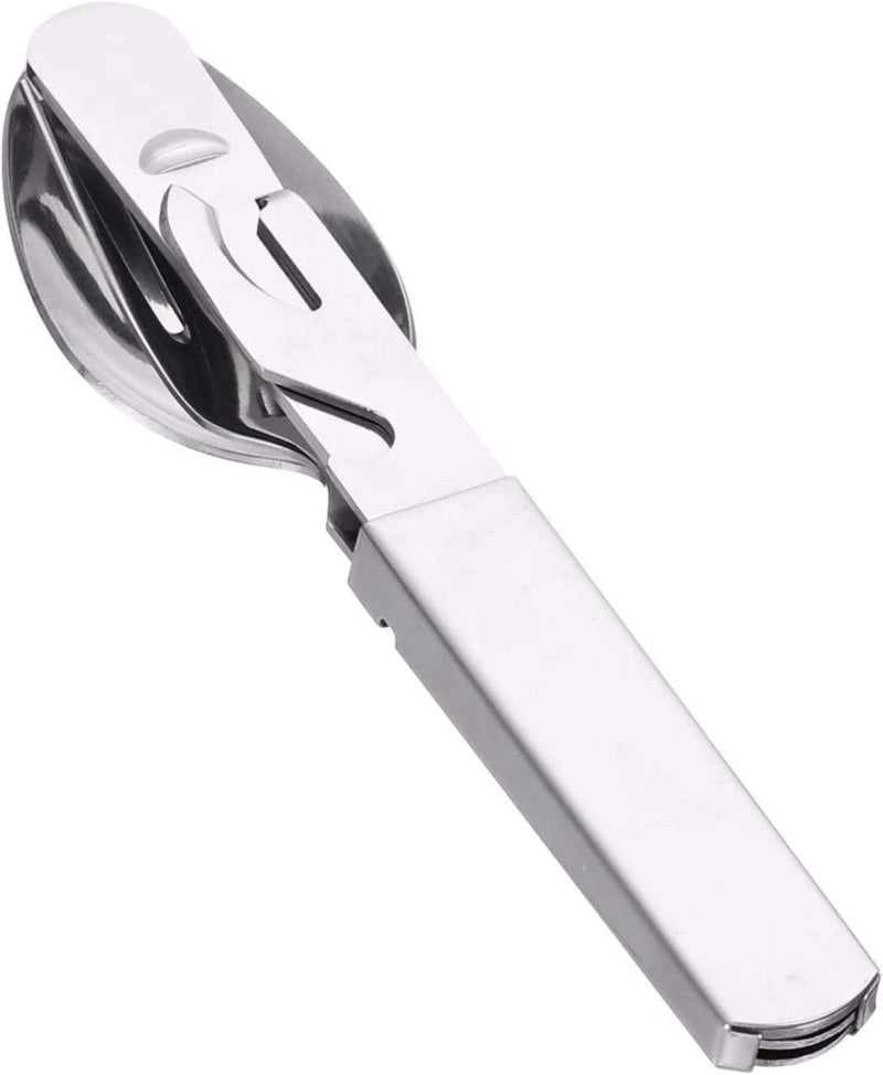 Laad afbeelding in Galerijviewer, Campingbestek set 4-delig roestvrij staal zilver - happygetfit.com
