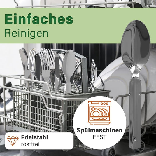 Campingbestek set 4-delig roestvrij staal zilver - happygetfit.com