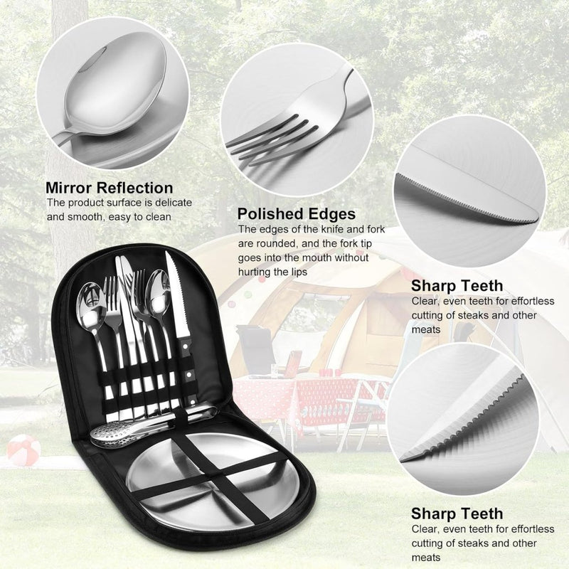 Load image into Gallery viewer, Campingservies set 10-delig voor 2 personen - happygetfit.com
