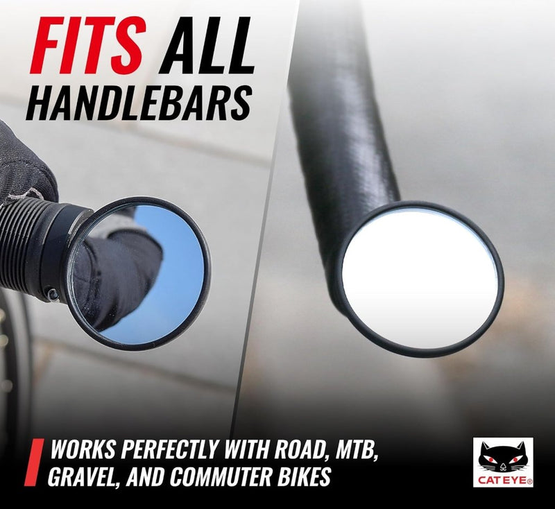 Laad afbeelding in Galerijviewer, CATEYE BM-45 Bar End Mirror – Ultra Compact Mirror for Road, MTB and Gravel Bikes, Durable Aluminum with Scratch-Resistant Glass, Visibility and Safety for Cyclists - happygetfit.com
