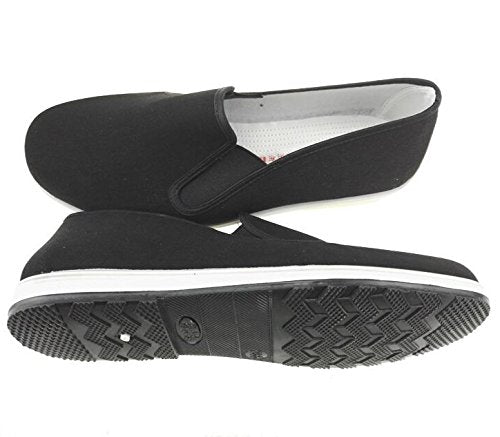 Chinese Traditionele Oude Peking Schoenen Kung Fu Tai Chi Schoenen Rubberen Zool Unisex Zwart - happygetfit.com