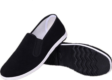 Chinese Traditionele Oude Peking Schoenen Kung Fu Tai Chi Schoenen Rubberen Zool Unisex Zwart - happygetfit.com