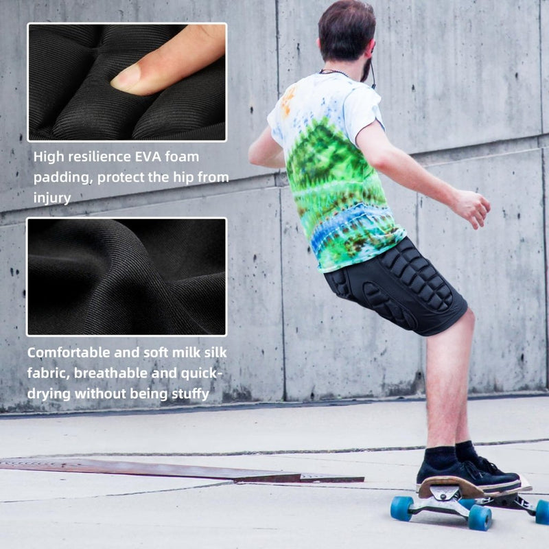 Laad afbeelding in Galerijviewer, Cienfy 3D Hip Protection Eva Butt Pads Protective Padded Shorts Crash Pad Impact Gear for Skiing Skating Snowboarding Skateboarding - happygetfit.com
