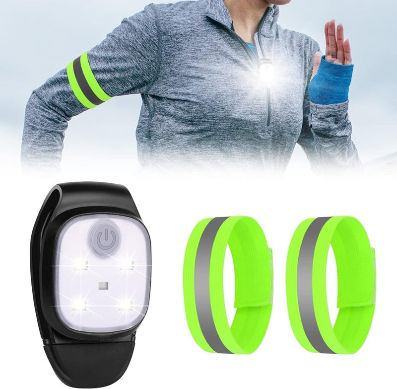 Laad afbeelding in Galerijviewer, Clip op Running Lights, 4 Lichtstanden Waterdicht Outdoor Night Clip on Running Lights met 2 Pcs Reflectorbanden, USB Oplaadbare LED Licht voor Runners Camping Wandelen (1 pc) - happygetfit.com
