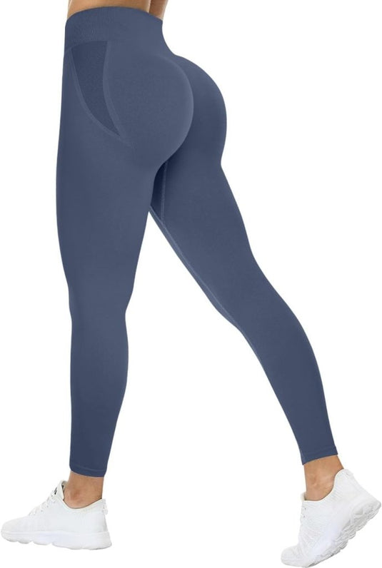 Compressie Sportlegging voor dames Yoga Lange Slim Fit Fitness Gymbroek Ondoorzichtige Scrunch Butt Yogabroek Naadloos Push-up Hoge taille Workout Fitness Jogging - happygetfit.com