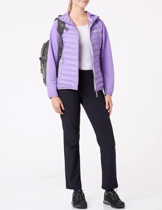 Damen Pants Engadin1 strapazierfähige Damen Hose für Wanderungen, wasserabweisende Outdoor Hose mit sportlichem Schnitt-Black-18 - happygetfit.com