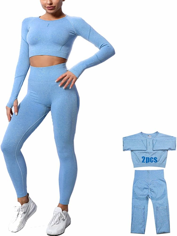 Laad afbeelding in Galerijviewer, Dames 3-Delige Yoga Workout Sets Voor Vrouwen Sportkleding Hoge Taille Leggings Sport BH Trainingspakken Set - happygetfit.com
