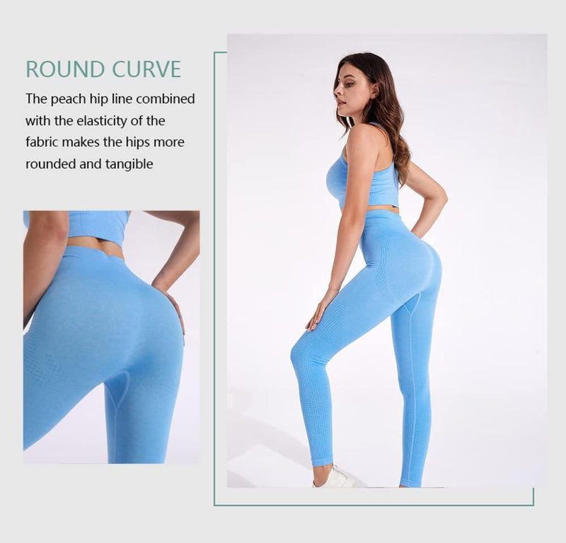 Laad afbeelding in Galerijviewer, Dames 3-Delige Yoga Workout Sets Voor Vrouwen Sportkleding Hoge Taille Leggings Sport BH Trainingspakken Set - happygetfit.com

