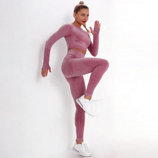 Dames 3-Delige Yoga Workout Sets Voor Vrouwen Sportkleding Hoge Taille Leggings Sport BH Trainingspakken Set - happygetfit.com