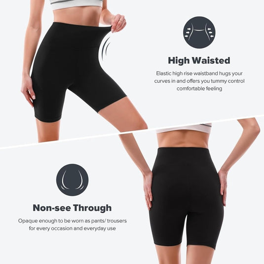 Dames fietsbroek high waist voor yoga en fitness - happygetfit.com