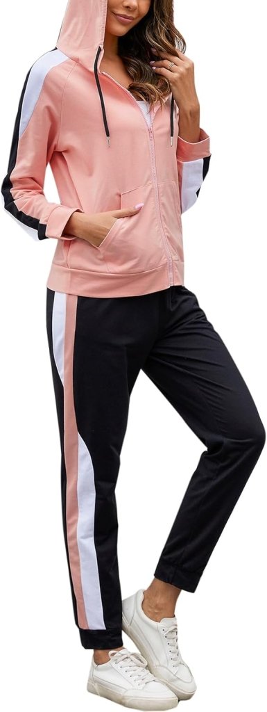 Dames joggingpak katoen met lange broek en zakken - happygetfit.com