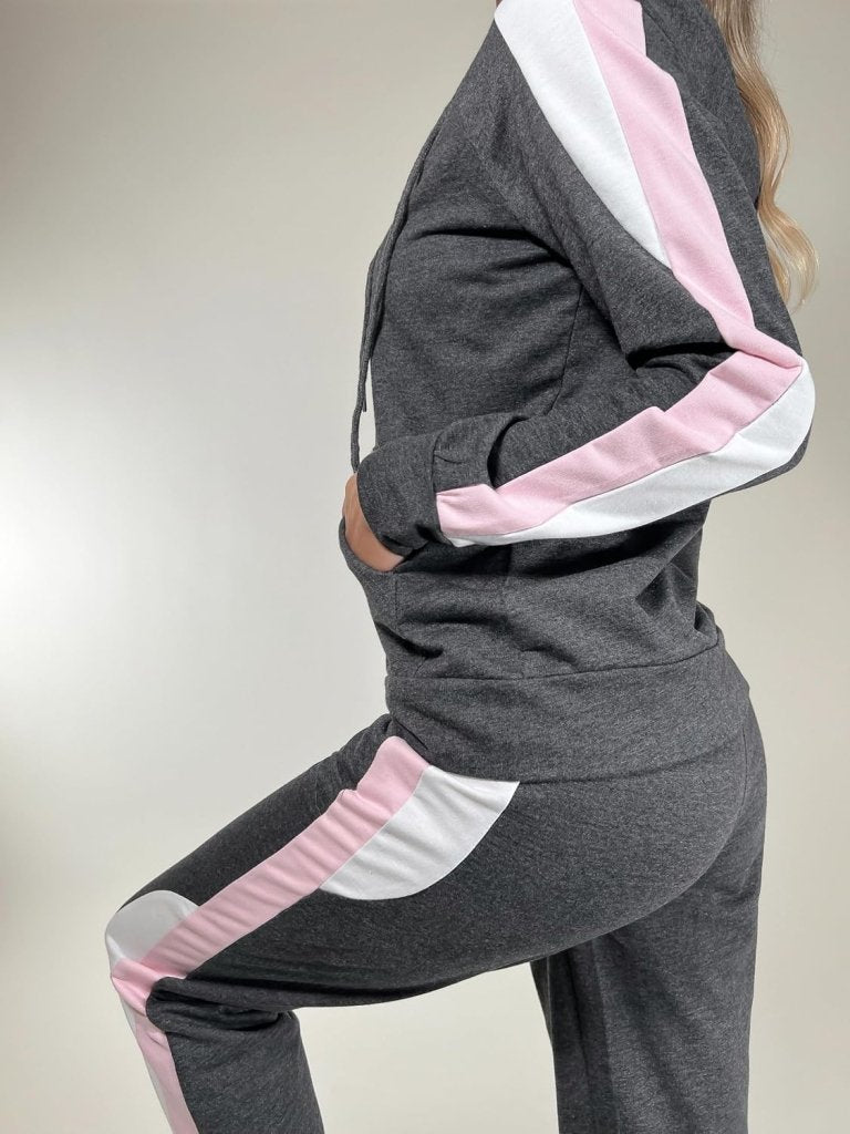 Laden Sie das Bild in Galerie -Viewer, Dames joggingpak katoen met lange broek en zakken - happygetfit.com

