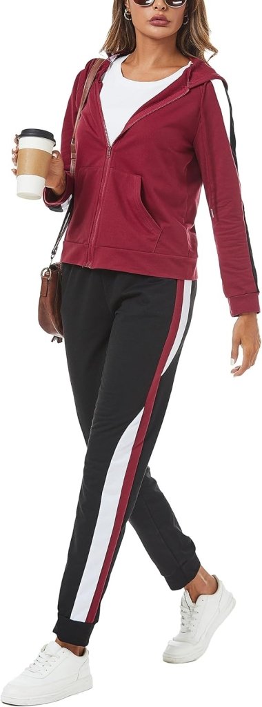 Dames joggingpak katoen met lange broek en zakken - happygetfit.com