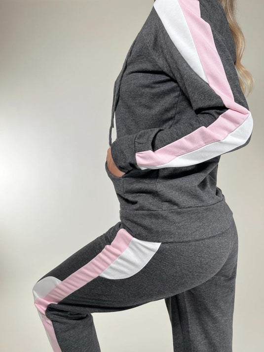 Dames joggingpak katoen met lange broek en zakken - happygetfit.com