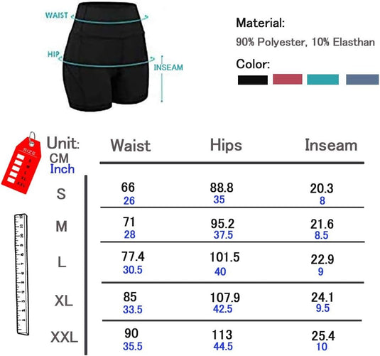 Dames korte sportlegging high waist met zakken - happygetfit.com