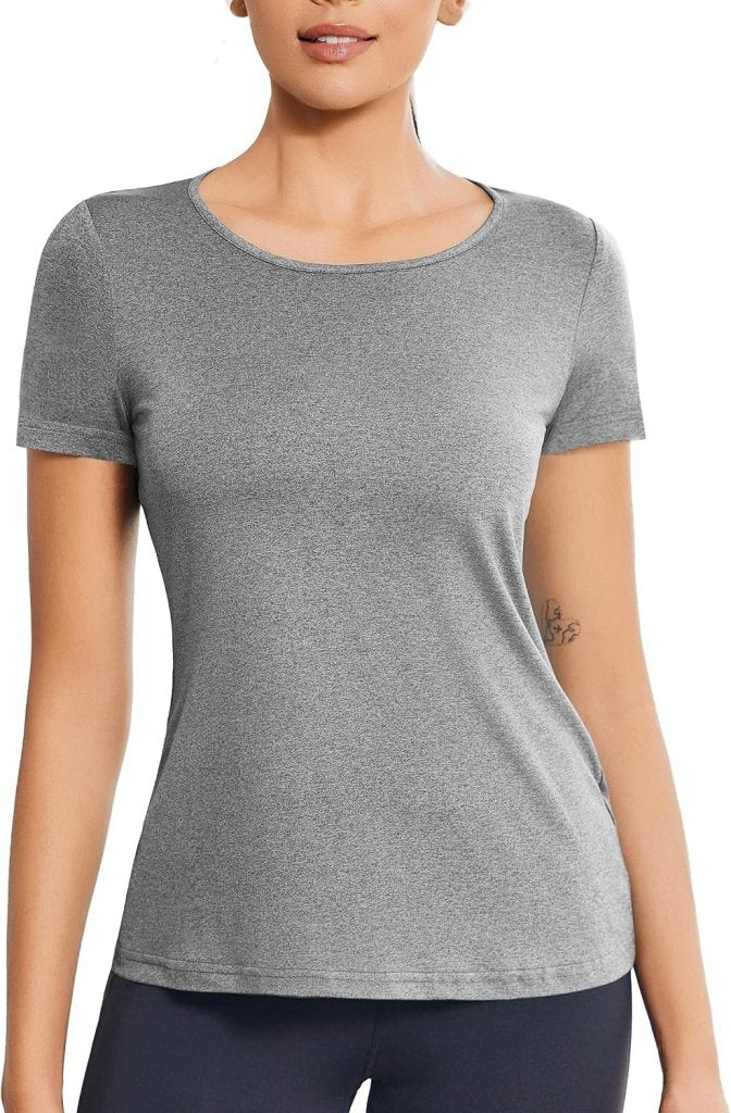 Chargez l'image dans la visionneuse de la galerie, Dames sportshirt korte mouw rugloos sneldrogend - happygetfit.com
