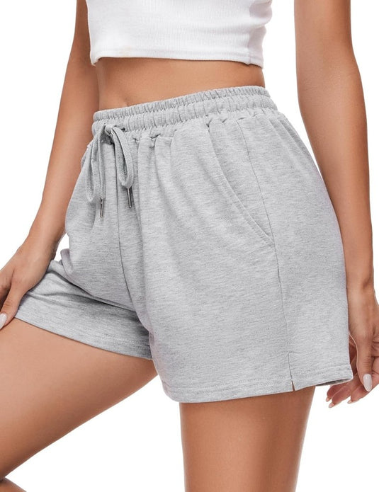 Dames sportshort high waist met zakken - happygetfit.com