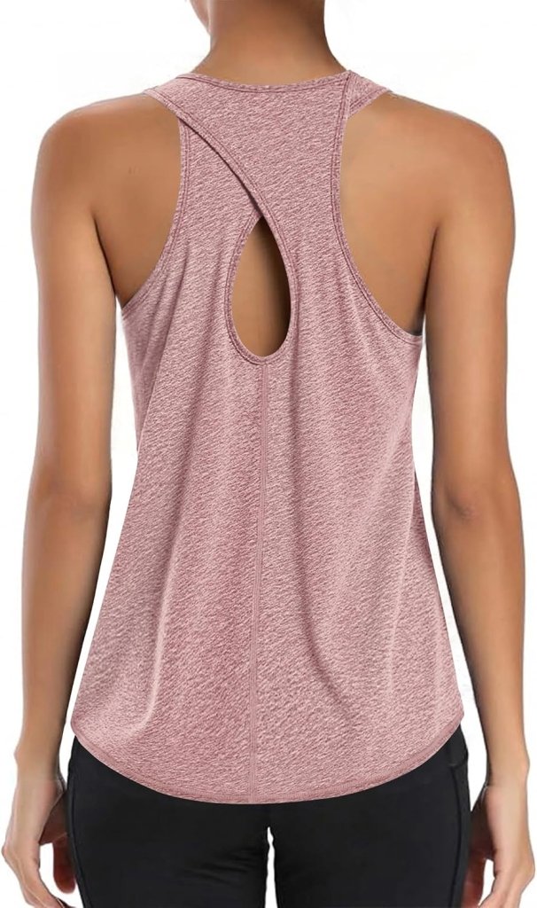 Chargez l'image dans la visionneuse de la galerie, Dames sporttop mouwloos sneldrogend met open rug – fitness top – yoga shirt - happygetfit.com
