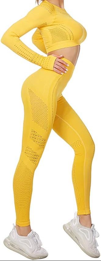 Laad afbeelding in Galerijviewer, Dames yoga set 2-delig met crop top en legging - happygetfit.com
