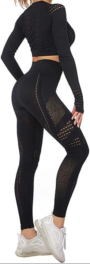 Dames yoga set 2-delig met crop top en legging - happygetfit.com