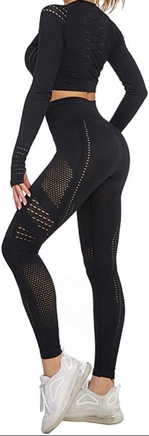 Laad afbeelding in Galerijviewer, Dames yoga set 2-delig met crop top en legging - happygetfit.com
