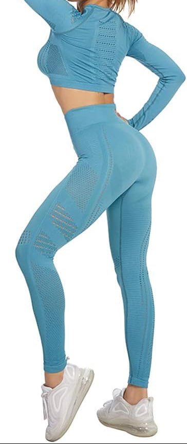 Dames yoga set 2-delig met crop top en legging - happygetfit.com