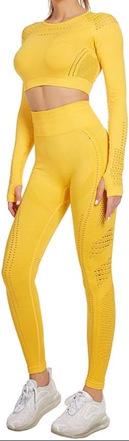 Laad afbeelding in Galerijviewer, Dames yoga set 2-delig met crop top en legging - happygetfit.com
