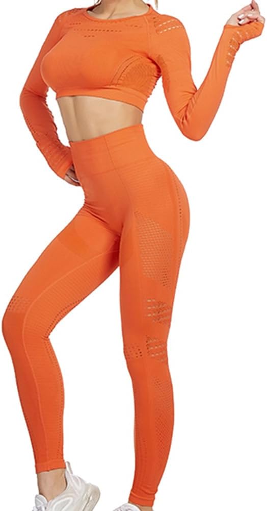 Dames yoga set 2-delig met crop top en legging - happygetfit.com