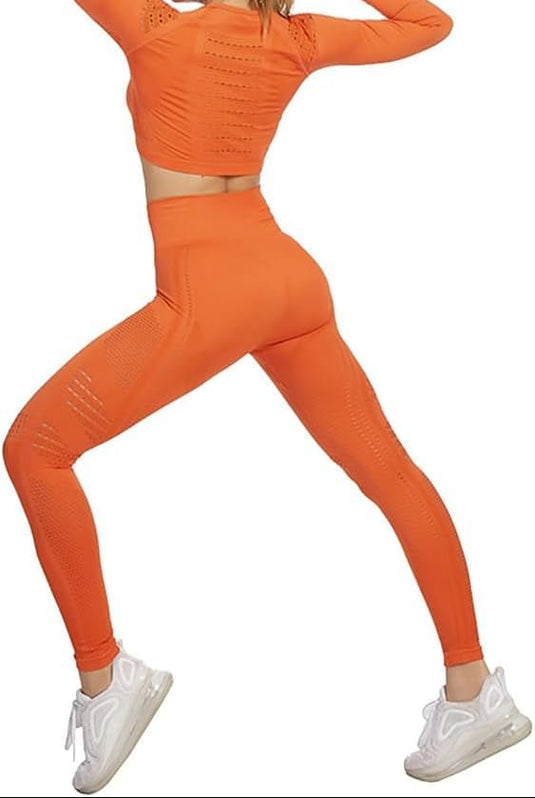 Dames yoga set 2-delig met crop top en legging - happygetfit.com