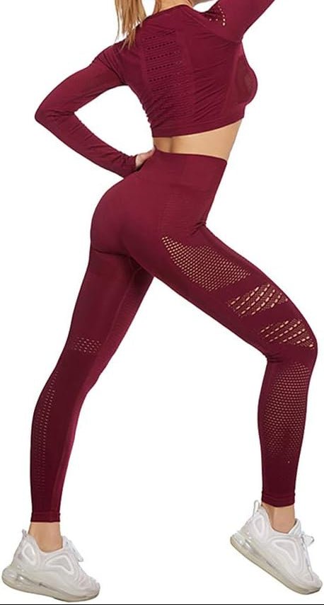 Laad afbeelding in Galerijviewer, Dames yoga set 2-delig met crop top en legging - happygetfit.com
