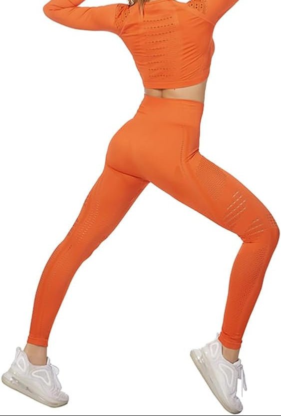 Laad afbeelding in Galerijviewer, Dames yoga set 2-delig met crop top en legging - happygetfit.com
