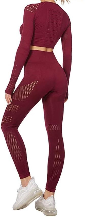 Dames yoga set 2-delig met crop top en legging - happygetfit.com