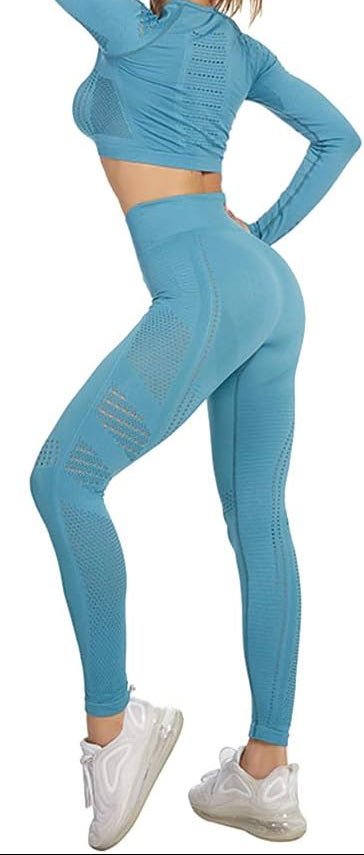 Laad afbeelding in Galerijviewer, Dames yoga set 2-delig met crop top en legging - happygetfit.com
