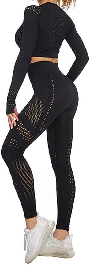 Dames yoga set 2-delig met crop top en legging - happygetfit.com