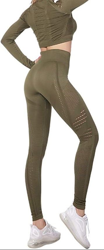 Dames yoga set 2-delig met crop top en legging - happygetfit.com