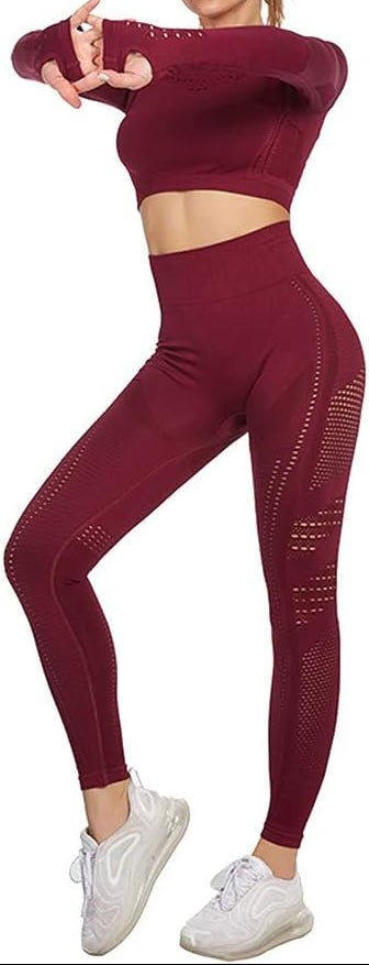 Laad afbeelding in Galerijviewer, Dames yoga set 2-delig met crop top en legging - happygetfit.com
