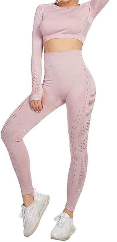 Laad afbeelding in Galerijviewer, Dames yoga set 2-delig met crop top en legging - happygetfit.com
