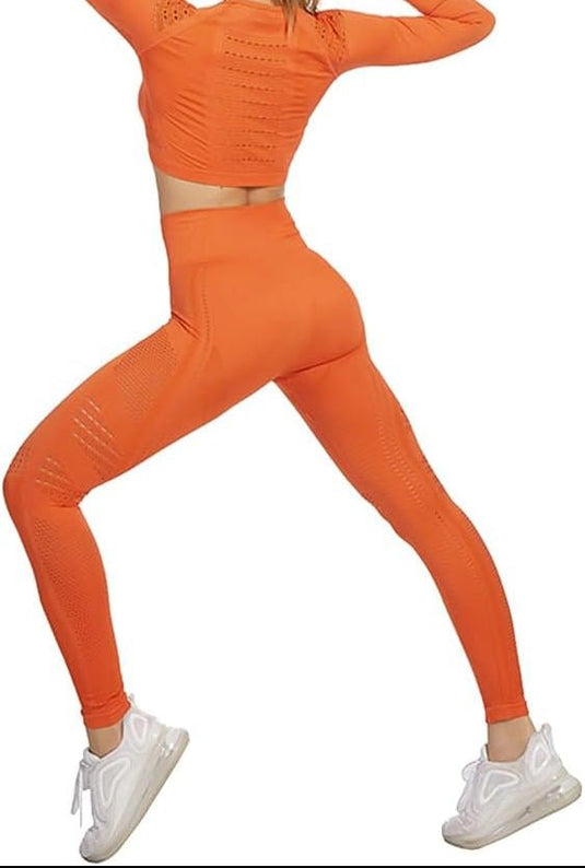 Dames yoga set 2-delig met crop top en legging - happygetfit.com
