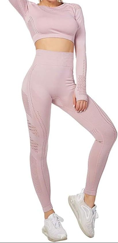 Laad afbeelding in Galerijviewer, Dames yoga set 2-delig met crop top en legging - happygetfit.com
