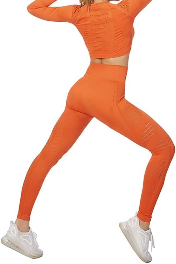 Laad afbeelding in Galerijviewer, Dames yoga set 2-delig met crop top en legging - happygetfit.com
