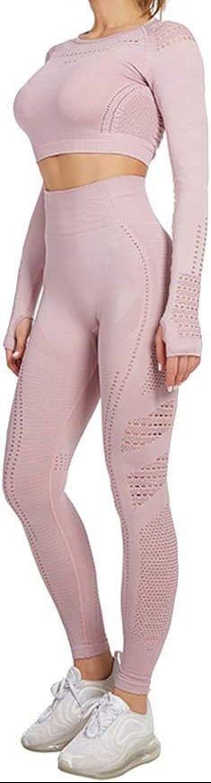 Laad afbeelding in Galerijviewer, Dames yoga set 2-delig met crop top en legging - happygetfit.com

