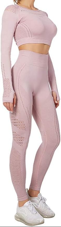 Laad afbeelding in Galerijviewer, Dames yoga set 2-delig met crop top en legging - happygetfit.com
