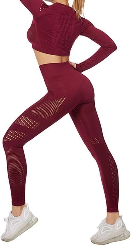Laad afbeelding in Galerijviewer, Dames yoga set 2-delig met crop top en legging - happygetfit.com
