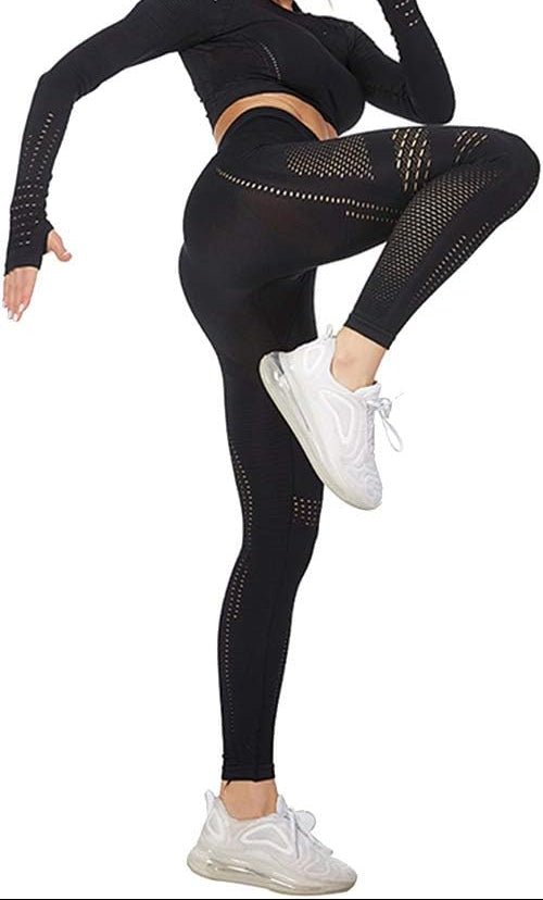 Laad afbeelding in Galerijviewer, Dames yoga set 2-delig met crop top en legging - happygetfit.com
