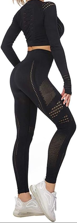 Dames yoga set 2-delig met crop top en legging - happygetfit.com