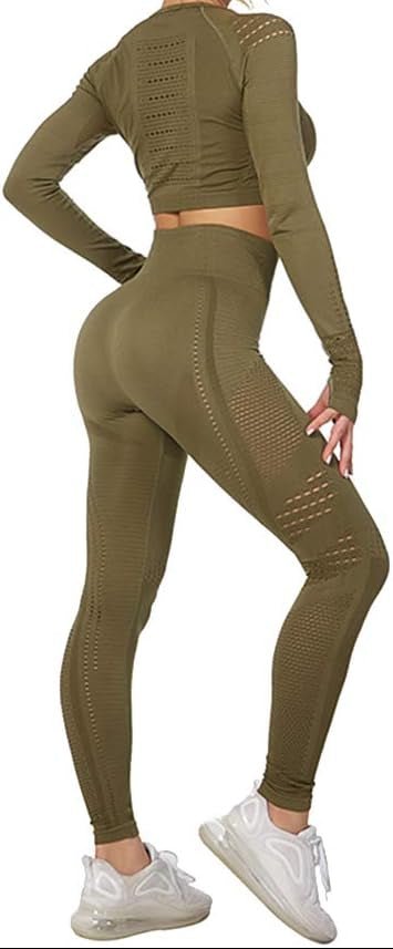 Laad afbeelding in Galerijviewer, Dames yoga set 2-delig met crop top en legging - happygetfit.com
