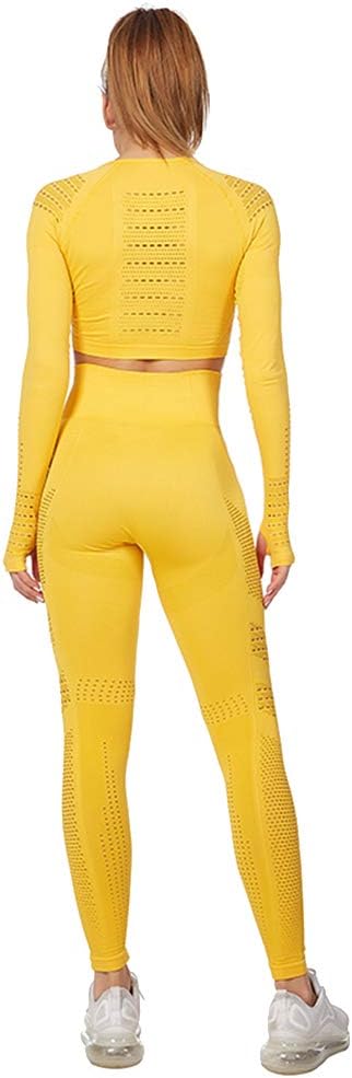 Dames yoga set 2-delig met crop top en legging - happygetfit.com
