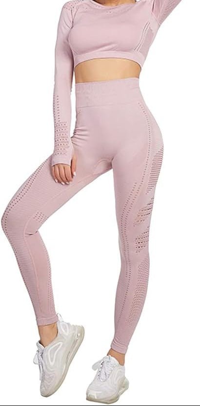 Dames yoga set 2-delig met crop top en legging - happygetfit.com